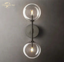 GobekUsa Clear Glass Globe Linear LED Wall Sconce for Bathroom Corridor Bedroom