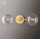 GobekUsa Clear Glass Globe Linear LED Wall Sconce for Bathroom Corridor Bedroom