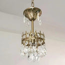 GobekUsa Modern Metallic Crown Wall Light with Crystal Drop - Single-Bulb Living Room Lighting