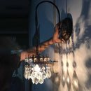 GobekUsa Modern Metallic Crown Wall Light with Crystal Drop - Single-Bulb Living Room Lighting