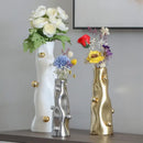 GobekUsa Geometric Sphere Vase: Unique Porcelain Flower Arrangement Home Decor