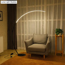 GobekUsa Modern Metallic LED Floor Lamp for Living Room - Sleek Bow Design in Black/Beige