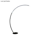 GobekUsa Modern Metallic LED Floor Lamp for Living Room - Sleek Bow Design in Black/Beige