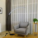 GobekUsa Modern Metallic LED Floor Lamp for Living Room - Sleek Bow Design in Black/Beige