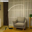 GobekUsa Modern Metallic LED Floor Lamp for Living Room - Sleek Bow Design in Black/Beige