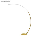 GobekUsa Modern Metallic LED Floor Lamp for Living Room - Sleek Bow Design in Black/Beige