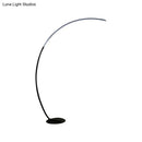 GobekUsa Modern Metallic LED Floor Lamp for Living Room - Sleek Bow Design in Black/Beige