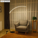 GobekUsa Modern Metallic LED Floor Lamp for Living Room - Sleek Bow Design in Black/Beige