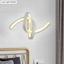 GobekUsa Modern Metallic LED Knotted Linear Wall Sconce Light - White Wall Mounted Lighting