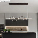 GobekUsa Modern Metallic LED Pendant Light for Dining Room and Island in Coffee