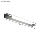 GobekUsa Modern Metallic LED Vanity Light - Tube Shape, 19.5"/23" W, Silver - Warm/White Light