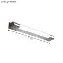 GobekUsa Modern Metallic LED Vanity Light - Tube Shape, 19.5"/23" W, Silver - Warm/White Light