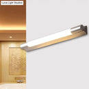 GobekUsa Modern Metallic LED Vanity Light - Tube Shape, 19.5"/23" W, Silver - Warm/White Light