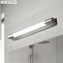 GobekUsa Modern Metallic LED Vanity Light - Tube Shape, 19.5"/23" W, Silver - Warm/White Light