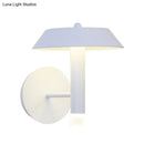 GobekUsa Modern Metallic LED Wall Sconce - Tapered White/Grey Bedroom Lamp