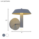 GobekUsa Modern Metallic LED Wall Sconce - Tapered White/Grey Bedroom Lamp