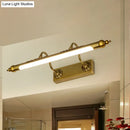 GobekUsa Modern Metallic Linear Vanity Light - LED Brass Wall Sconce Lighting for Bathroom (18"/21.5" Wide) - Warm/White Lighting