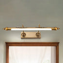 GobekUsa Modern Metallic Linear Vanity Light - LED Brass Wall Sconce Lighting for Bathroom (18"/21.5" Wide) - Warm/White Lighting