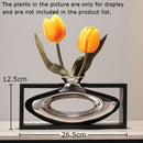 GobekUsa Elegant Square Ceramic Vase with Artificial Flowers for Desk Decoration