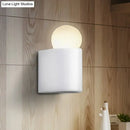 GobekUsa Modern LED Milk Glass Wall Lamp with White Ball Design, Available in Small, Medium, and Large Sizes, White or Warm Light