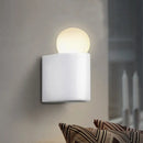 GobekUsa Modern LED Milk Glass Wall Lamp with White Ball Design, Available in Small, Medium, and Large Sizes, White or Warm Light
