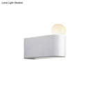GobekUsa Modern LED Milk Glass Wall Lamp with White Ball Design, Available in Small, Medium, and Large Sizes, White or Warm Light