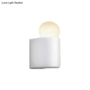 GobekUsa Modern LED Milk Glass Wall Lamp with White Ball Design, Available in Small, Medium, and Large Sizes, White or Warm Light