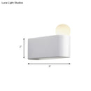 GobekUsa Modern LED Milk Glass Wall Lamp with White Ball Design, Available in Small, Medium, and Large Sizes, White or Warm Light