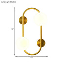 GobekUsa Modern Milk Glass LED Wall Mount Lamp with Brass Finish - Ideal for Bedroom Lighting