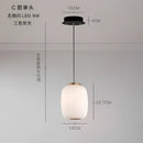 GobekUsa Glass Ball Pendant Light: Modern Milky White LED Hanging Lamp for Dining Table