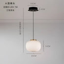 GobekUsa Glass Ball Pendant Light: Modern Milky White LED Hanging Lamp for Dining Table