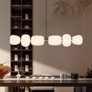 GobekUsa Glass Ball Pendant Light: Modern Milky White LED Hanging Lamp for Dining Table