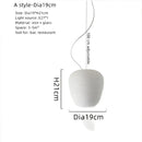 GobekUsa Glass Whorls Cocoon Pendant Light - Milky White, Modern Hanging Lamp
