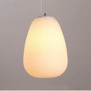 GobekUsa Glass Whorls Cocoon Pendant Light - Milky White, Modern Hanging Lamp