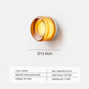 GobekUsa Amber Jelly LED Wall Sconce Light for Bedside Room Decor, Smoke Grey