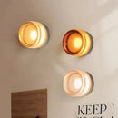 GobekUsa Amber Jelly LED Wall Sconce Light for Bedside Room Decor, Smoke Grey