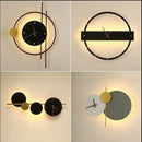 GobekUsa LED Wall Clock Sconce for Bedroom Living Room Home Decor Lighting