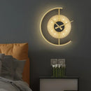 GobekUsa LED Wall Clock Sconce for Bedroom Living Room Home Decor Lighting