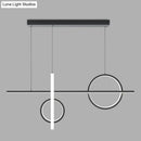 GobekUsa Black Acrylic LED Pendant Light: Minimalist Novelty Island Suspension