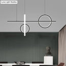 GobekUsa Black Acrylic LED Pendant Light: Minimalist Novelty Island Suspension