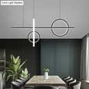 GobekUsa Black Acrylic LED Pendant Light: Minimalist Novelty Island Suspension