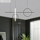 GobekUsa Black Acrylic LED Pendant Light: Minimalist Novelty Island Suspension