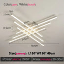 GobekUsa Black Chandelier LED Ceiling Lamp: Nordic Minimalist Square Living Room & Bedroom Lights