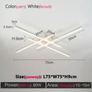 GobekUsa Black Chandelier LED Ceiling Lamp: Nordic Minimalist Square Living Room & Bedroom Lights