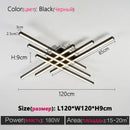 GobekUsa Black Chandelier LED Ceiling Lamp: Nordic Minimalist Square Bedroom Living Room Lighting