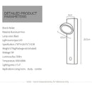 GobekUsa Dimmable LED Wall Lamp 5W, Adjustable Angle, Touch Switch, 3-CCT Rotation