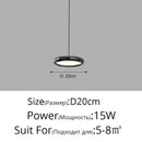 GobekUsa Black Finish LED Pendant Lights for Home Decoration Indoor Lighting
