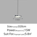 GobekUsa Black Finish LED Pendant Lights for Home Decoration Indoor Lighting