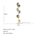 GobekUsa Glass Shade LED Floor Lamp for Home Decor, Living Room, Bedroom, Minimalist Design
