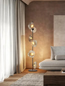 GobekUsa Glass Shade LED Floor Lamp for Home Decor, Living Room, Bedroom, Minimalist Design